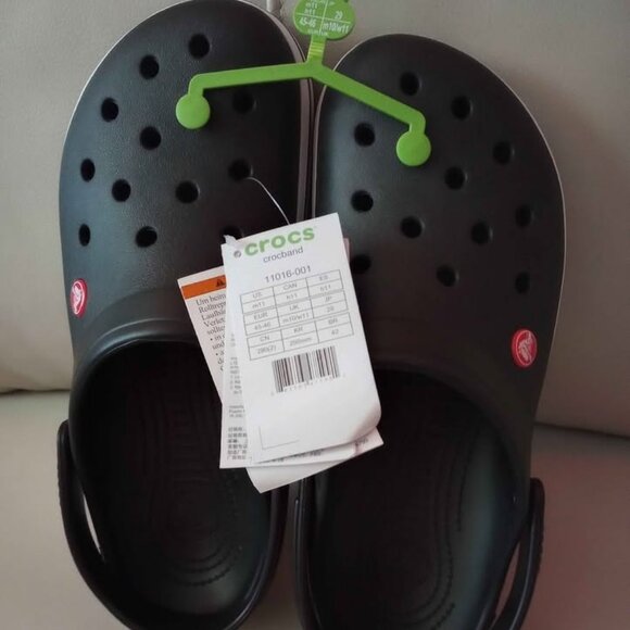 crocs crocband unisex black crocs size 11 M NWT - Picture 1 of 3